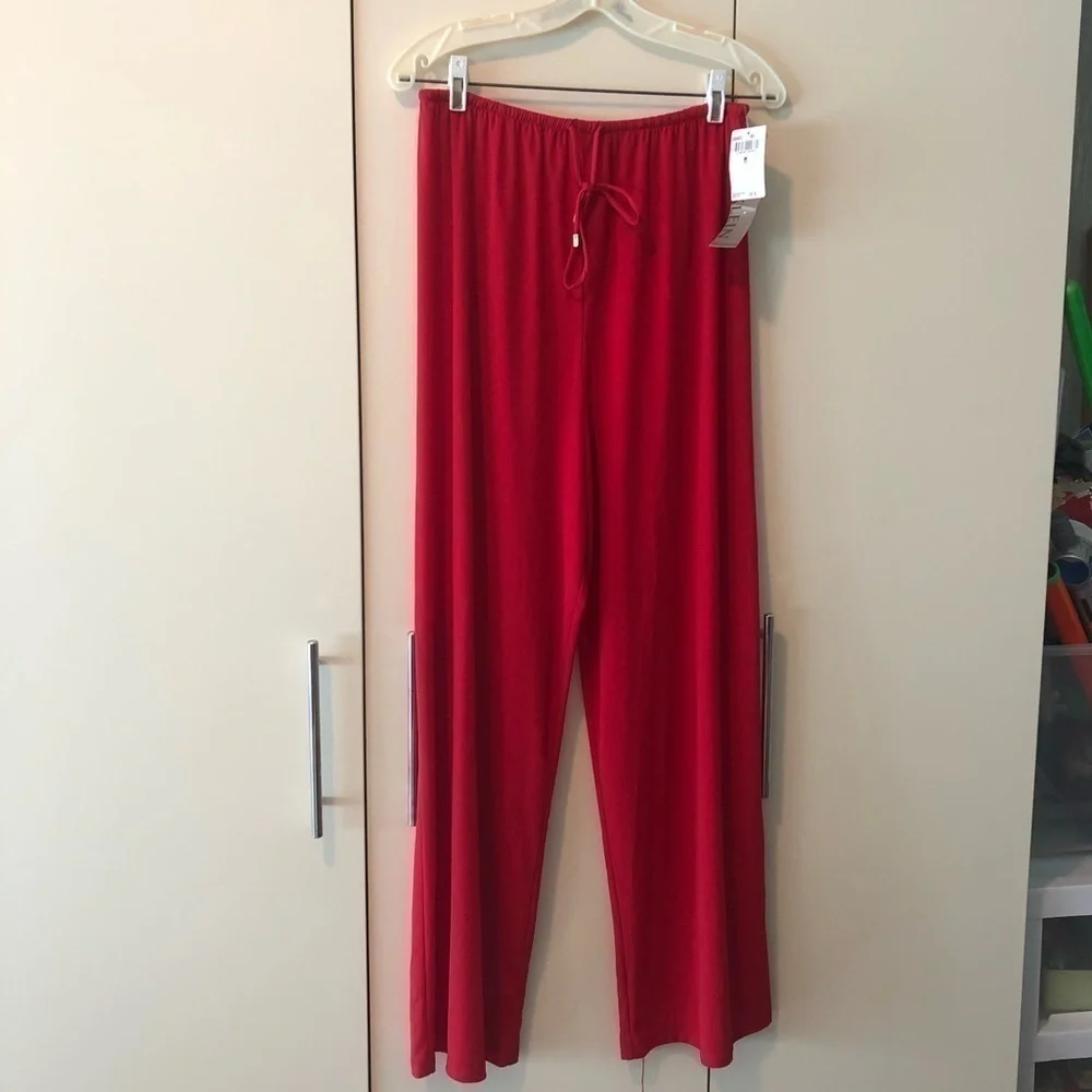 NWT Anne Klein Red Beach Coverup pants